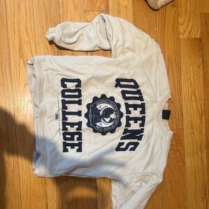 Queens College White Sweatshirt